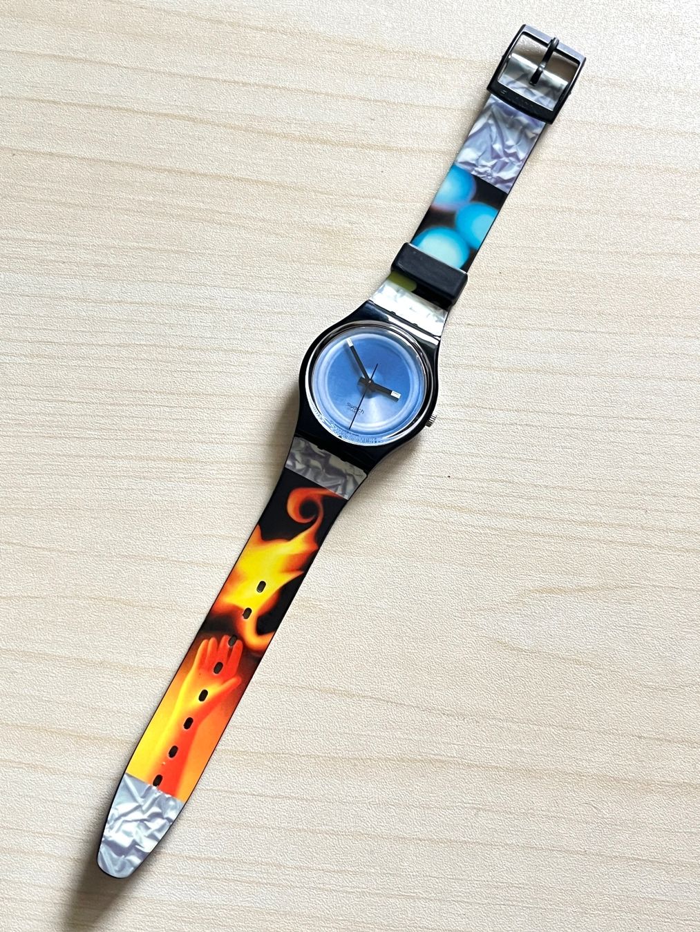 Swatch Orologi: Swatch Uhr Gent Blue Fire, selten! – Usato da Grenchen venduto da chththl 1