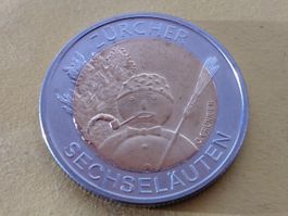 Schweiz Gedenkmünze 5 Franken Zürcher Sechseläuten 2001