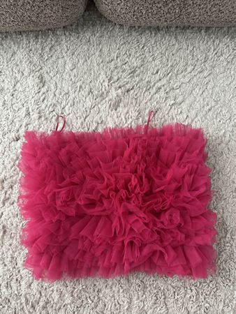 Zara Oberteil pink Tüll Rüschen Grösse M guter Zustand