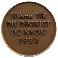 Medaille 1984 TIR DU DISTRICT DE NYON VD