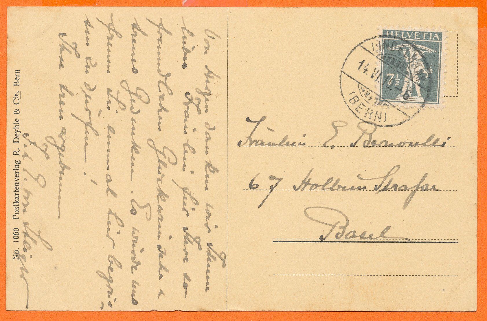 Cartoline postali: HINDELBANK / BE - Pfarrhaus 1919 – Usato da Liestal venduto da flohmy 1