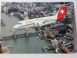 Flugzeug , BAe 146 - 200 Jumbolino über London