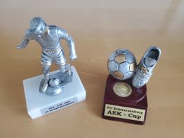 2 Fussball Trophäen / Cups AEK Schwarzenburg, 2003 + 2006