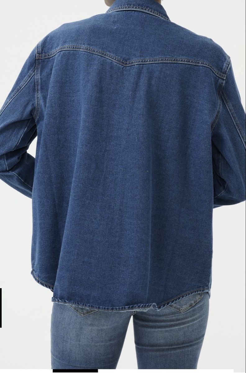 Camicette: Coole Hemd-/Jeansbluse mit Strasssteinen – Usato da Zürich venduto da Indigo2012 3
