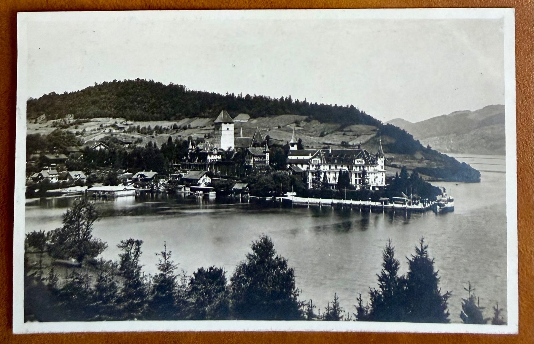 Ansichtskarten: Spiez am Thunersee - Dampfschiff  1921 – Gebraucht aus Lutry von Ediego