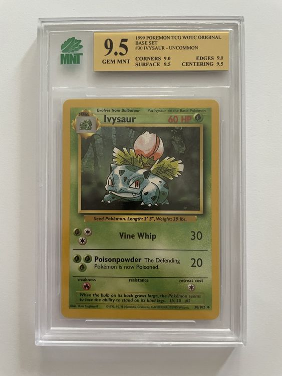 Pokémon Base Set Ivysaur MNT 9.5 (Neu und originalverpackt) in Rombach ...