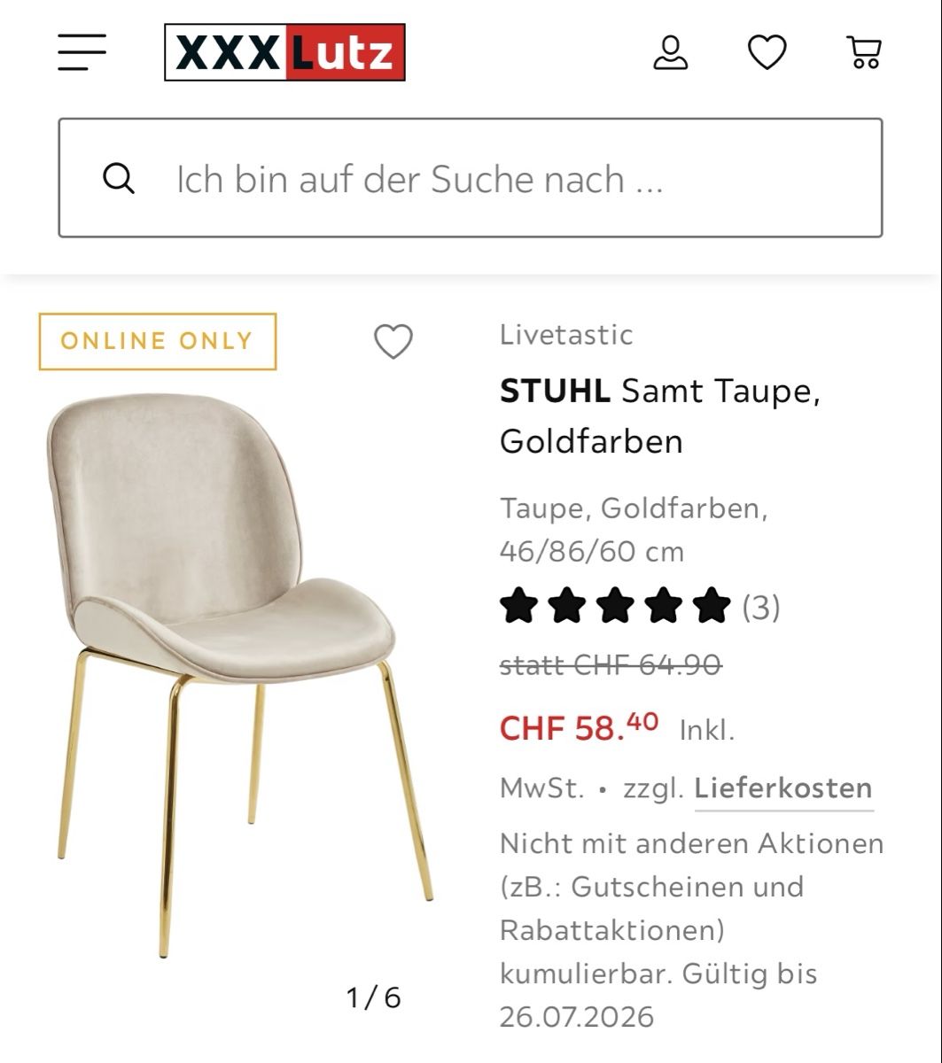 Stühle: Esstischstuhl – Gebraucht aus Oberhasli von yel_m5jt