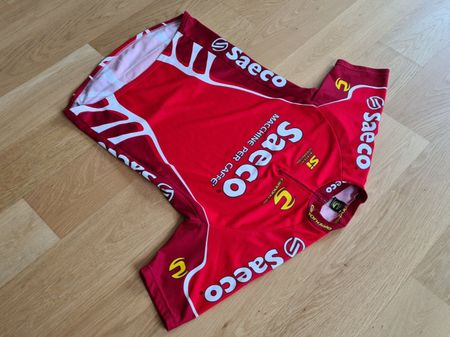 Vintage Saeco Cannondale Cycling Velo Trikot Jersey 90er/ XL