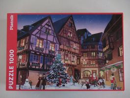 Puzzle 1000 Teile Vintage Weihnachtsdorf komplett