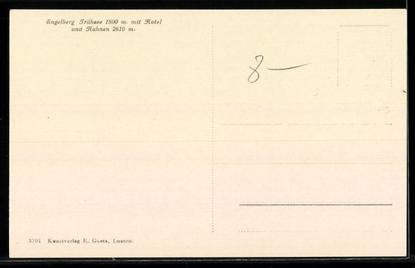 Cartoline postali: Engelberg, Trübsee mit Hotel und Hahnen – Usato da Berlin venduto da bartko-reher 1