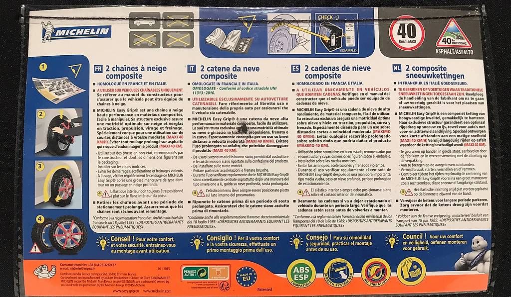 Catene da neve: Catene neve composite MICHELIN Easy Grip – Usato da Canobbio venduto da Dego71 2