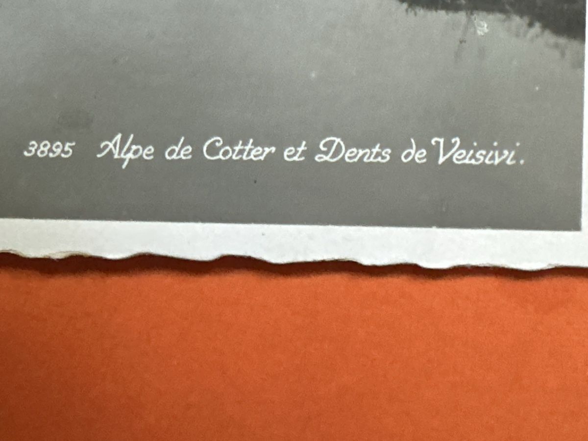 Cartoline postali: Alle de Cotter es Dents de Veisivi. – Usato da Zürich venduto da Chaeffeler 2