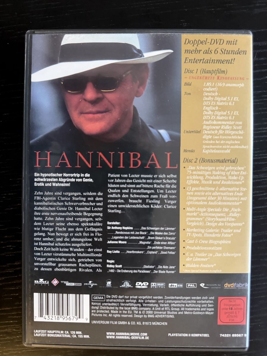 Tutti i DVDs: Hannibal Deluxe Widescreen Edition 2 Disc Set – Nuovo (secondo la descrizione) da Lausen venduto da EisAmStiel94 1
