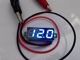 Mini-Voltmeter blau, 4-30 V DC