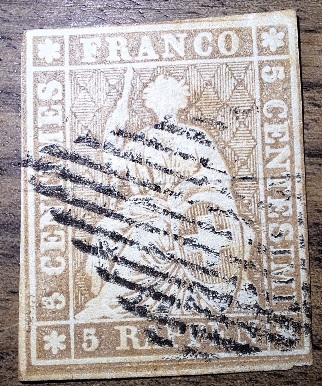 Alle Briefmarken: Strubel 22B Kat. 260.- – Gebraucht aus Balgach von SIMEON27