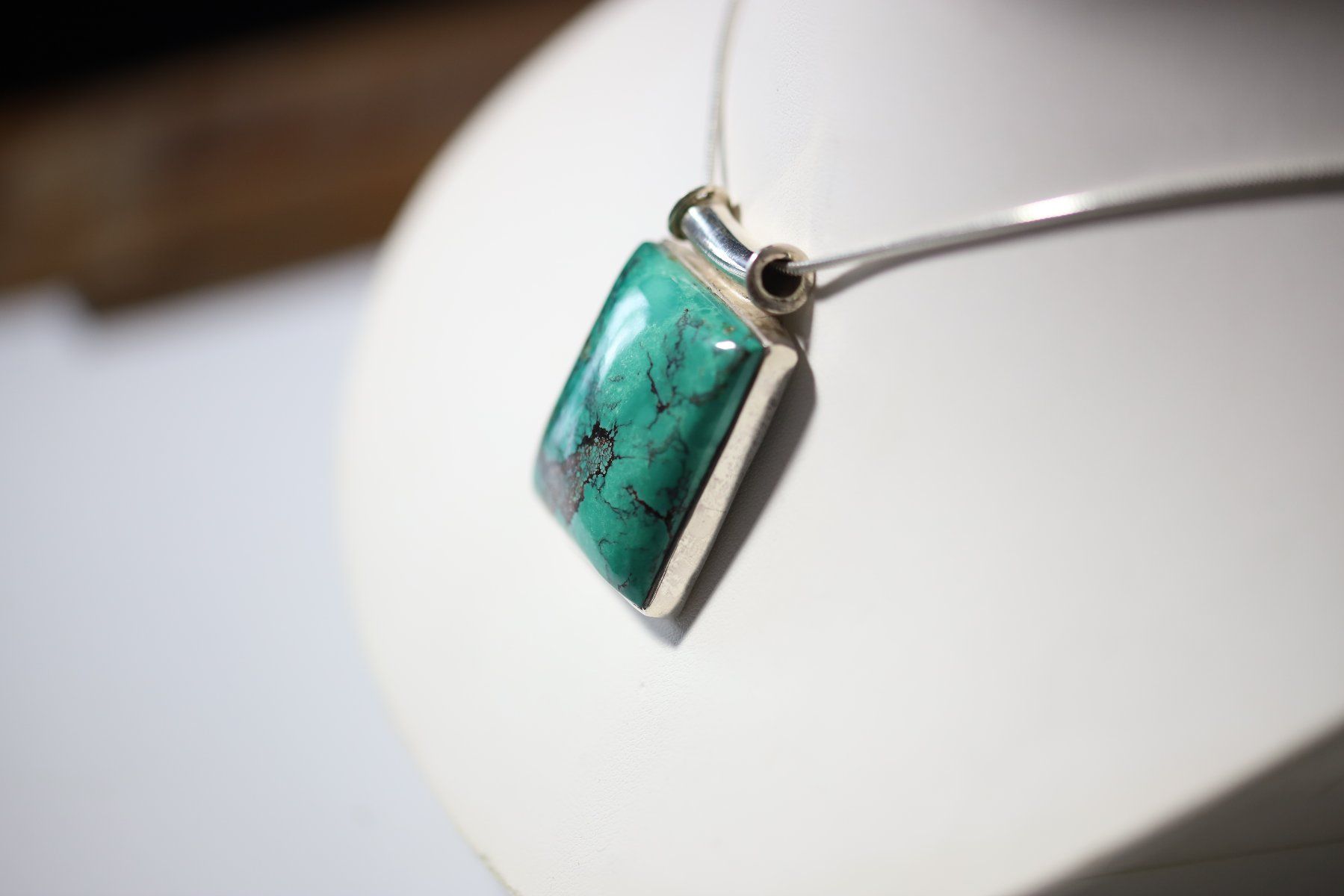 Pendentifs: Pendentif / Anhänger RECTANGLE • Echter Türkis / Turquoise – Neuf avec emballage d'origine à Lausanne par Ory7 1