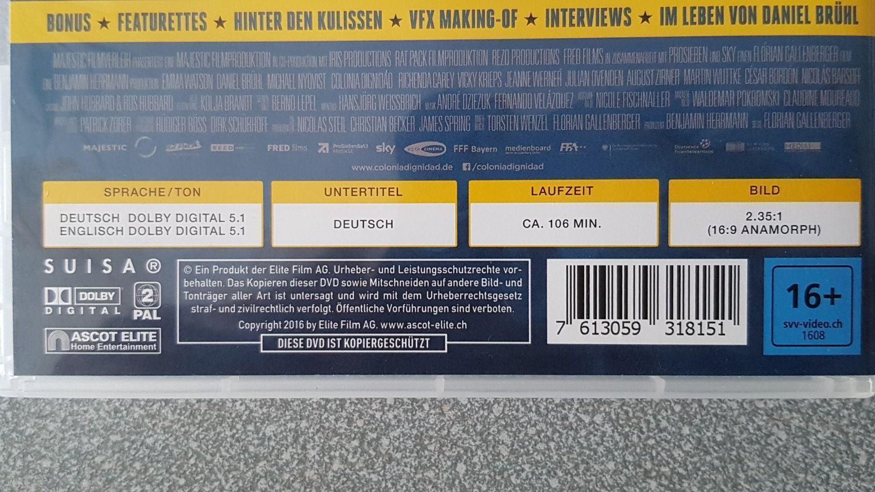 Tutti i DVDs: DVD Colonia / Daniel Brühl – Usato da Oetwil am See venduto da fineli2 1