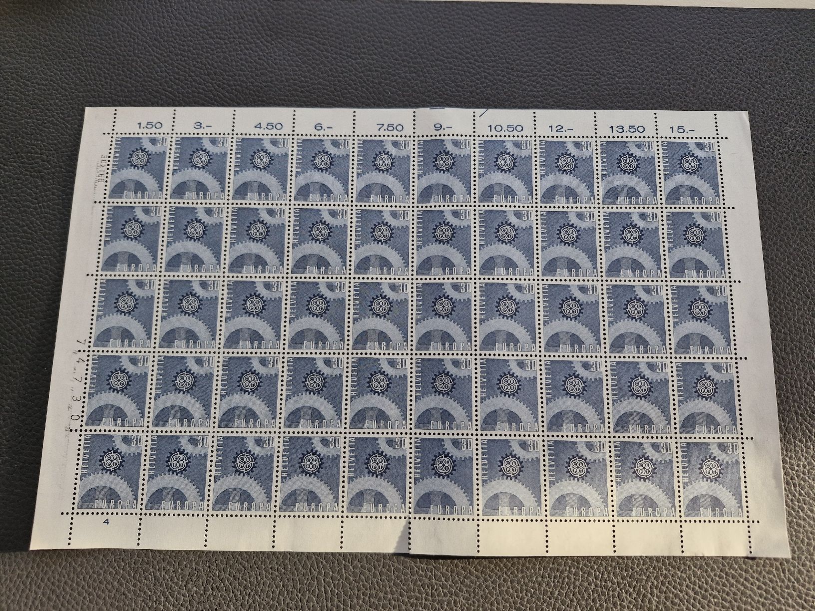 Alle Briefmarken: Briefmarkenbogen Helvetia Europa Cept 30 Rappen postfrisch – Neu (gemäss Beschreibung) aus Frauenfeld von Kasico