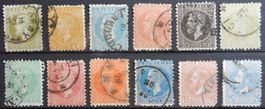 Rumänien ex. Kat. 43-56 gest. 1876/80 Kat. 135 Euro