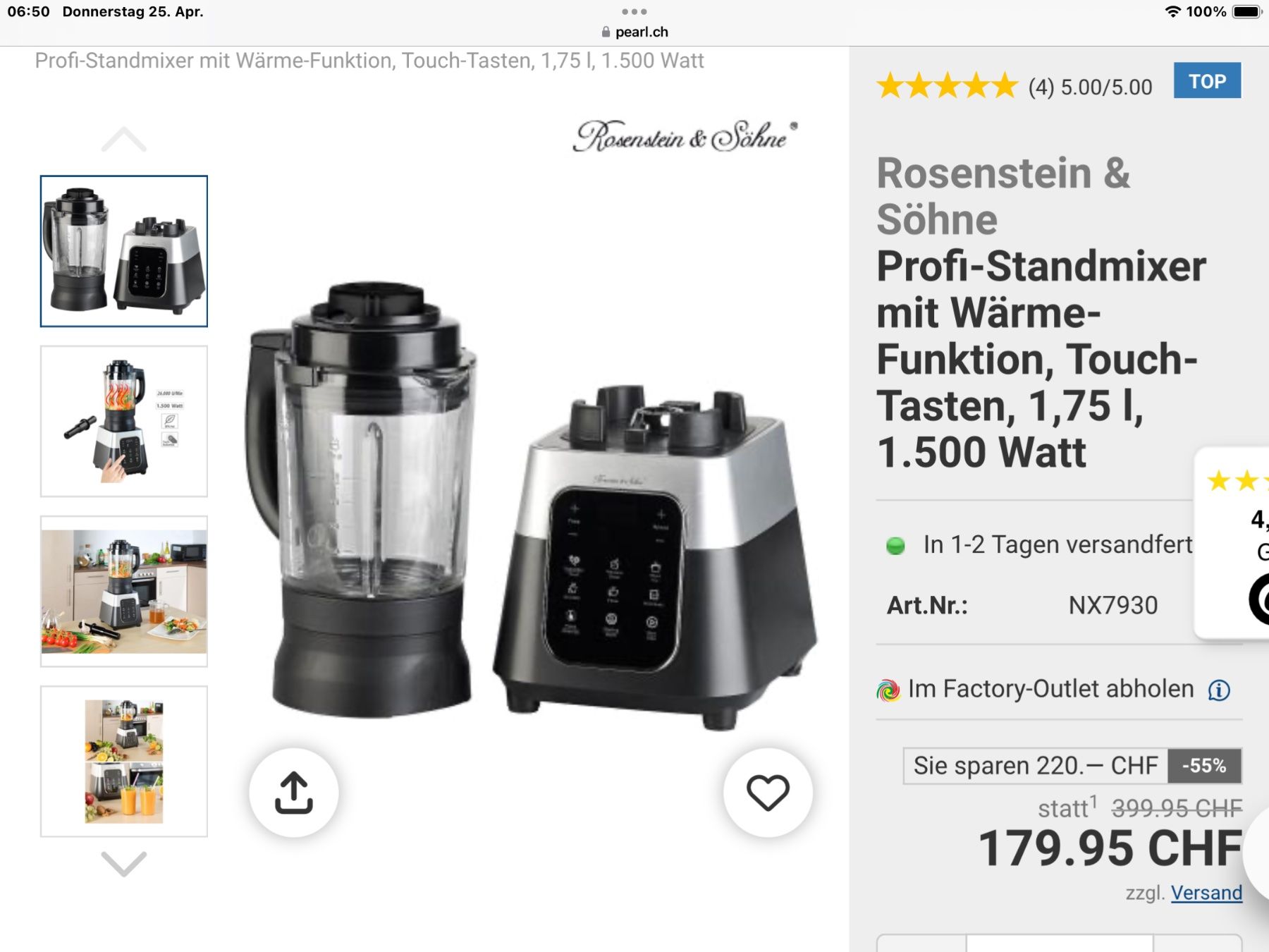 Elettrodomestici da cucina: Standmickser – Usato da Oberwil BL venduto da aiviloittac 3