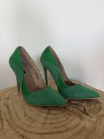 Lost Ink Pumps Grün Gr. 38 – Wildleder-Look