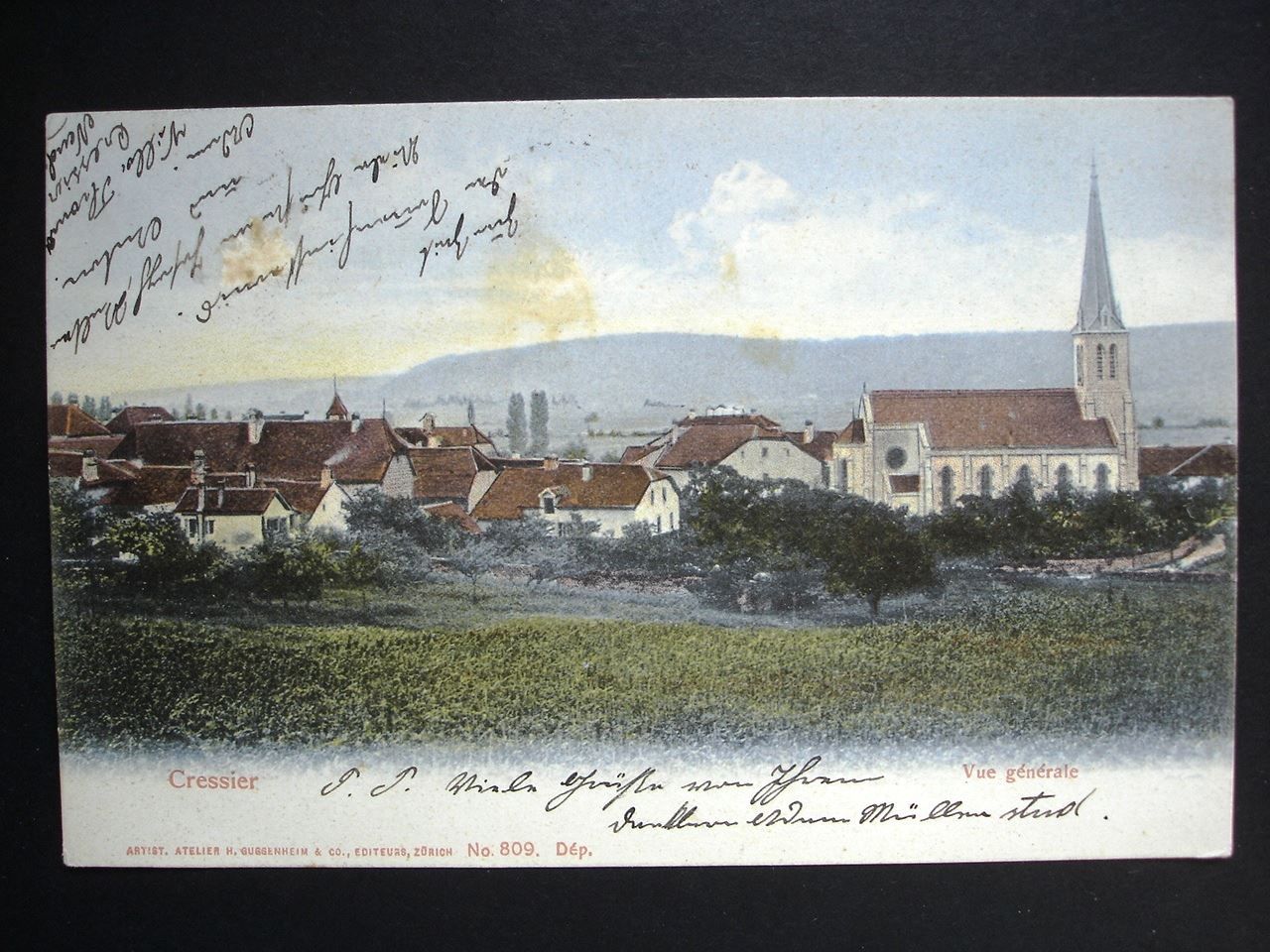 Cartoline postali: CRESSIER Guggenheim Nr. 809 – Usato da Jona venduto da philajona