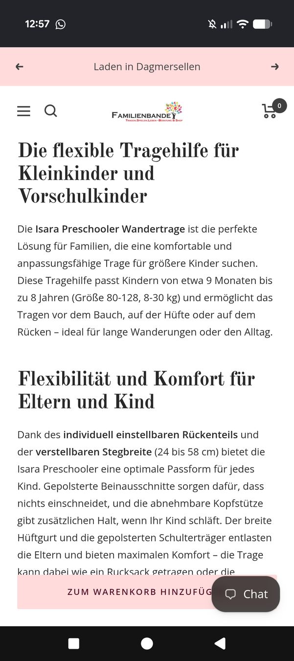 Marsupi portabebè: Isara Trage Preschooler – Nuovo (secondo la descrizione) da Ringgenberg BE venduto da Elocin92 2