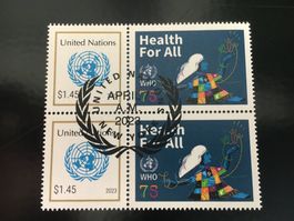ONU UNO UN / 2023 NY / Health For ALL / ET Gestempelt