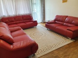 Sofa echte lieder  3,2,2 in rot