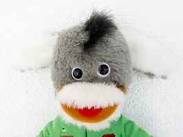 KLIBY UND CAROLINE Plüschtier Puppe Plüsch Esel 80er-Jahre