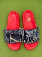 SUMMERTIME - stylischer/edler Jeans Sommerschuh, rot, 40