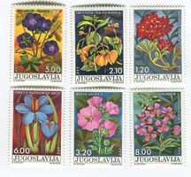 Briefmarken "Blumen". Jugoslawien.