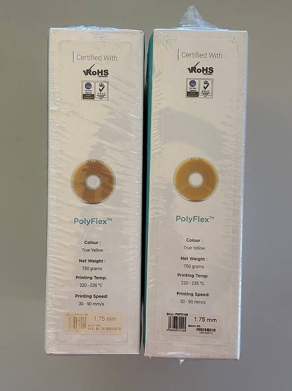 Stampanti 3D: Lot 2 Bobines Polymaker Polyflex TPU A95 Yellow – Nuovo e nell'imballaggio originale da Montreux venduto da Space_koaster