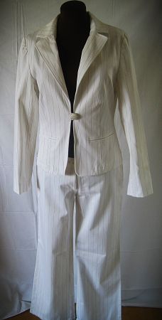 NEU!! Eleganter Hosenanzug Off-White mit Streifen Gr. M/L