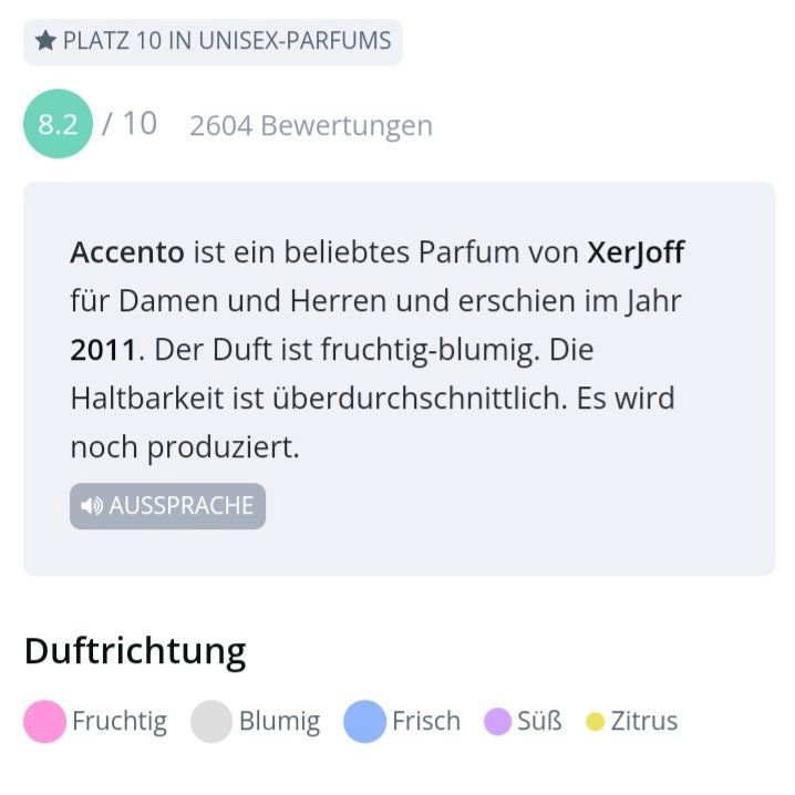 Xerjoff Profumi & Eau de Toilette: 2 ml ACCENTO XERJOFF ABFÜLLUNG – Nuovo (secondo la descrizione) da St. Gallen venduto da CaliSunshine 3