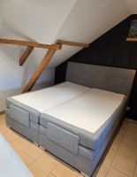 Elektrisches Boxspringbett grau verstellbar 1.8 x 2m