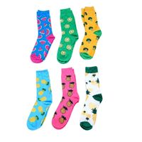 Neu! 6 Paar trendige Socken ca Gr 35-39 Ananas Wassermelone