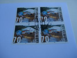 Sondermarke 2002, Eisvogel, FDC Einzel + 4erblock, 2 Bel