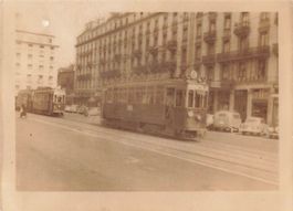 Genf GE Straßenbahn Linienbetrieb Hauptstraße Tram foto 9x6