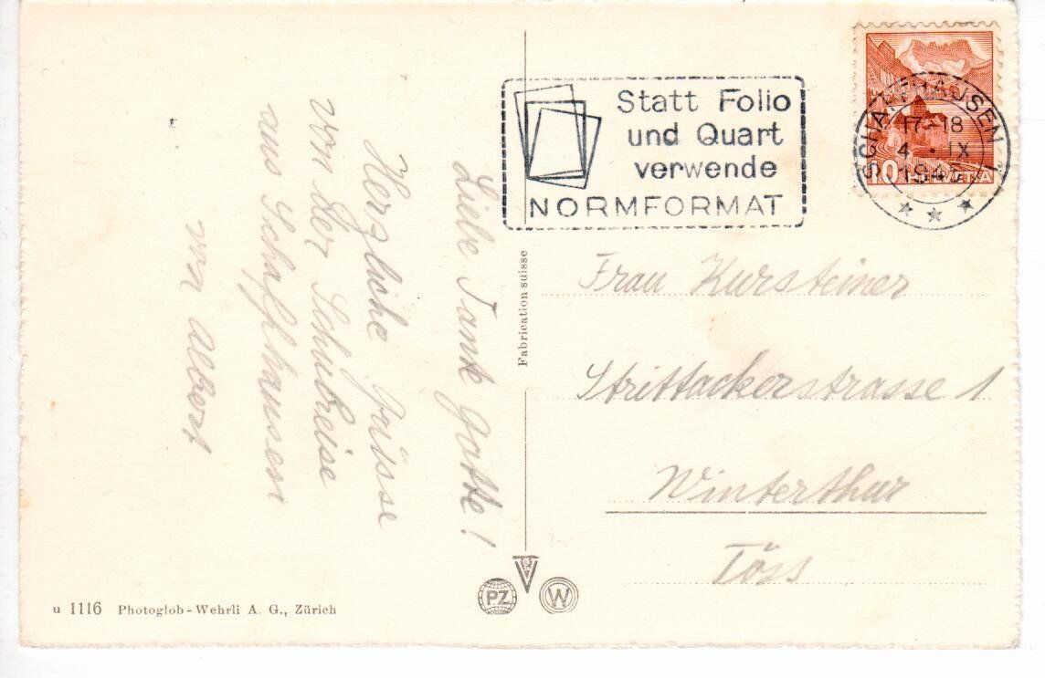 Cartes postales: Schaffhausen – D'occasion à Wolhusen par Curver9 1