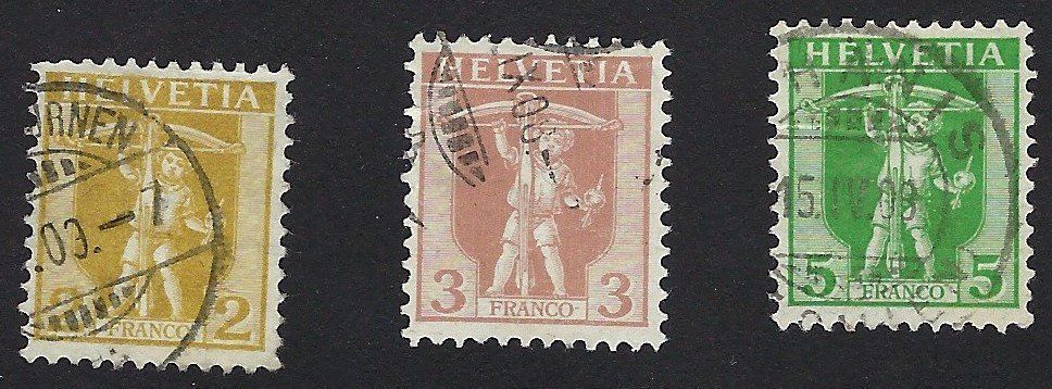 Tutti i francobolli: Satz Tellknabe 1907, gestempelt – Usato da Luzern venduto da Einh0rn