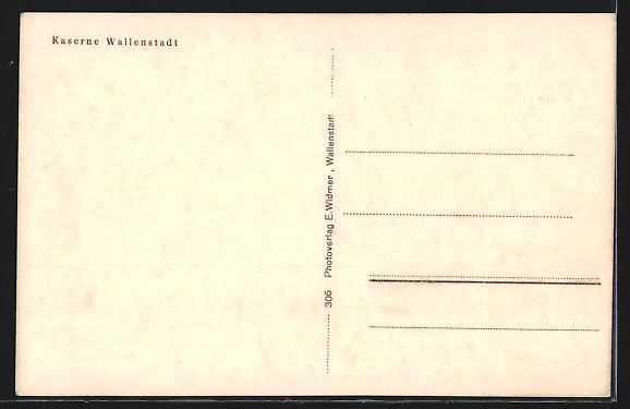 Cartoline postali: Wallenstadt, Kaserne mit Gipfelpanorama – Usato da Berlin venduto da bartko-reher 1