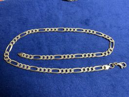 Figaro, Halskette 925 Silber, 56.5 cm lang