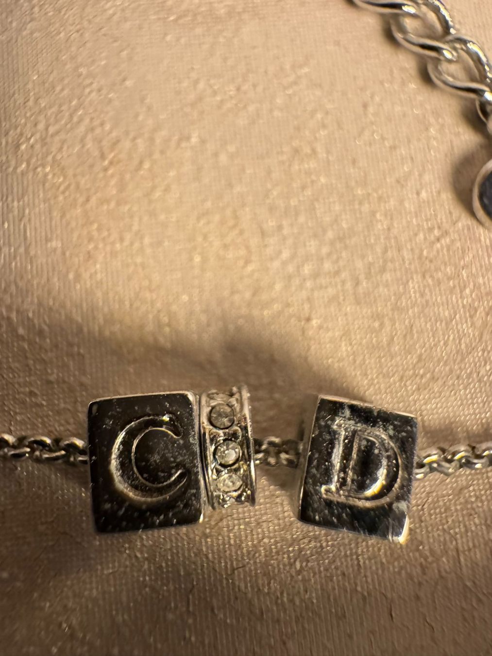 Dior Catenine: Christian Dior CD Halskette mit Box Silber – Usato da Winterthur venduto da Dejv 3