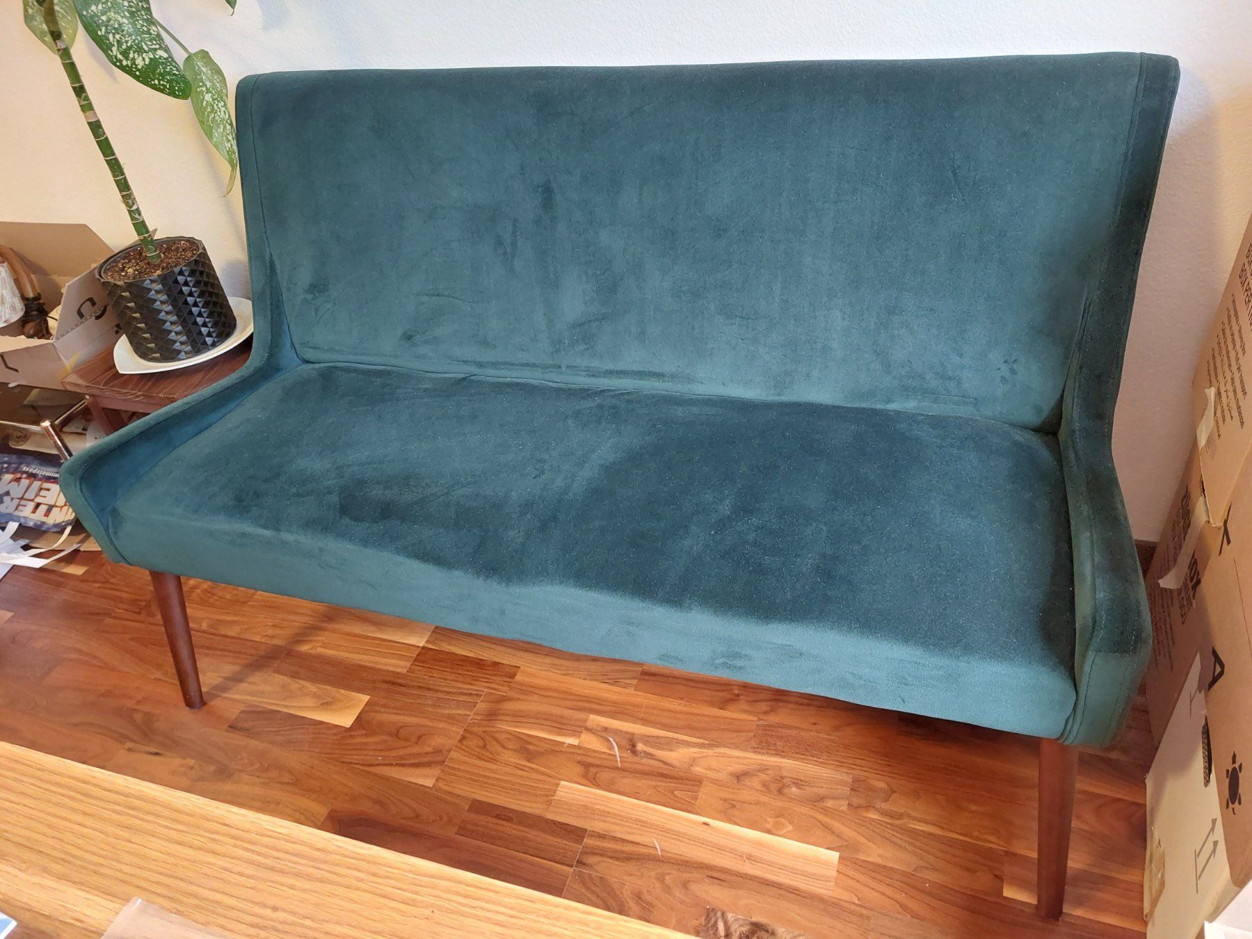 Sofas: Sitzsofa, samt-grün – Gebraucht aus Zürich von spo_bqc2