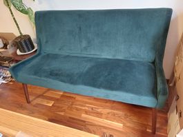 Sitzsofa, samt-grün
