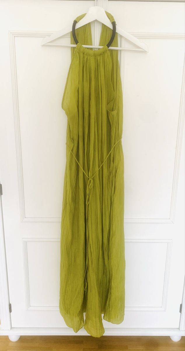 Kleider: Three Graces Plissee Sommerkleid Chartreuse – Gebraucht aus Zürich von MK124