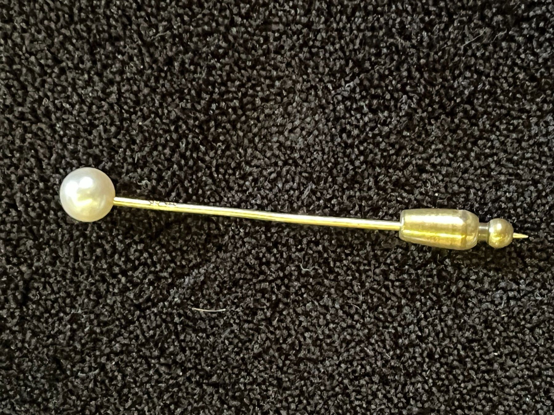 Broschen & Nadeln: Nadel Perle Gold 585 – Gebraucht aus Bettwiesen von wicking27 2