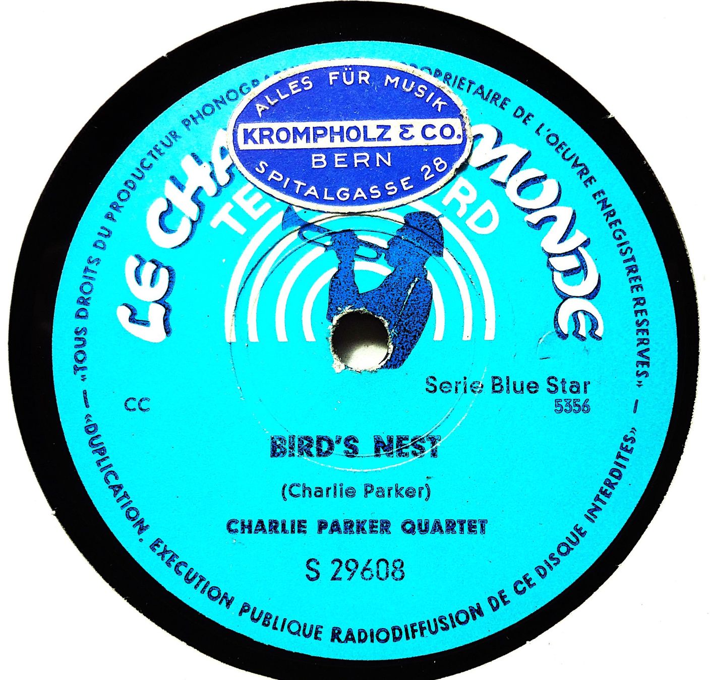 Dischi in vinile: Charlie Parker, seltene Jazz Schellackplatte – Usato da Hemishofen venduto da Phonomandy