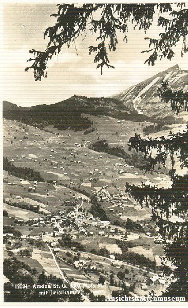 Ansichtskarten: Amden - mit Leistkamm + 1955 – Gebraucht aus Emmenbrücke von teestube